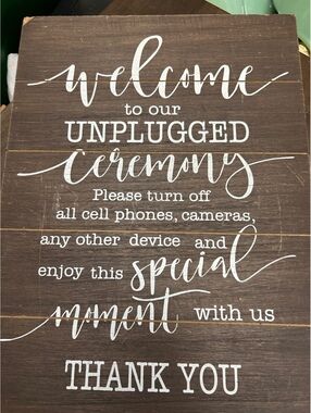 Studio His & Hers Wedding Sign Unplugged Ceremony Wooden Wall Decor